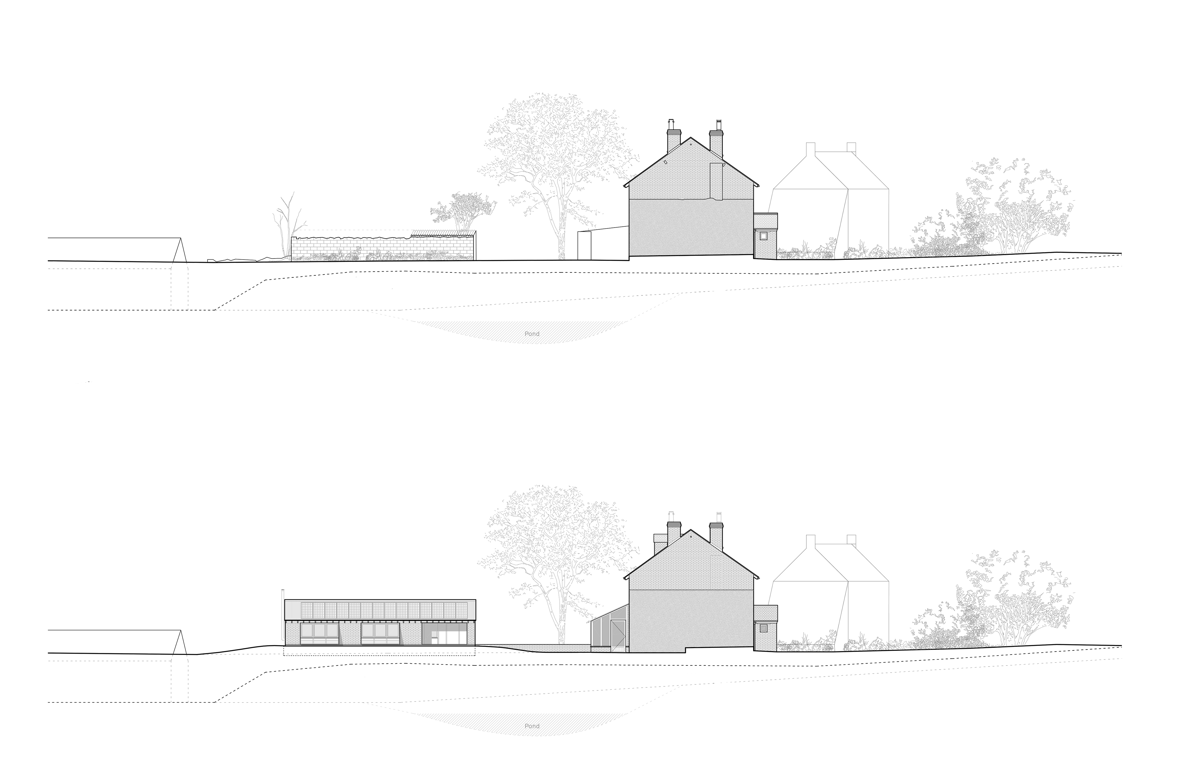 UK 2321 FFJH FF_Existing & Proposed Site Section (SW Elevation)