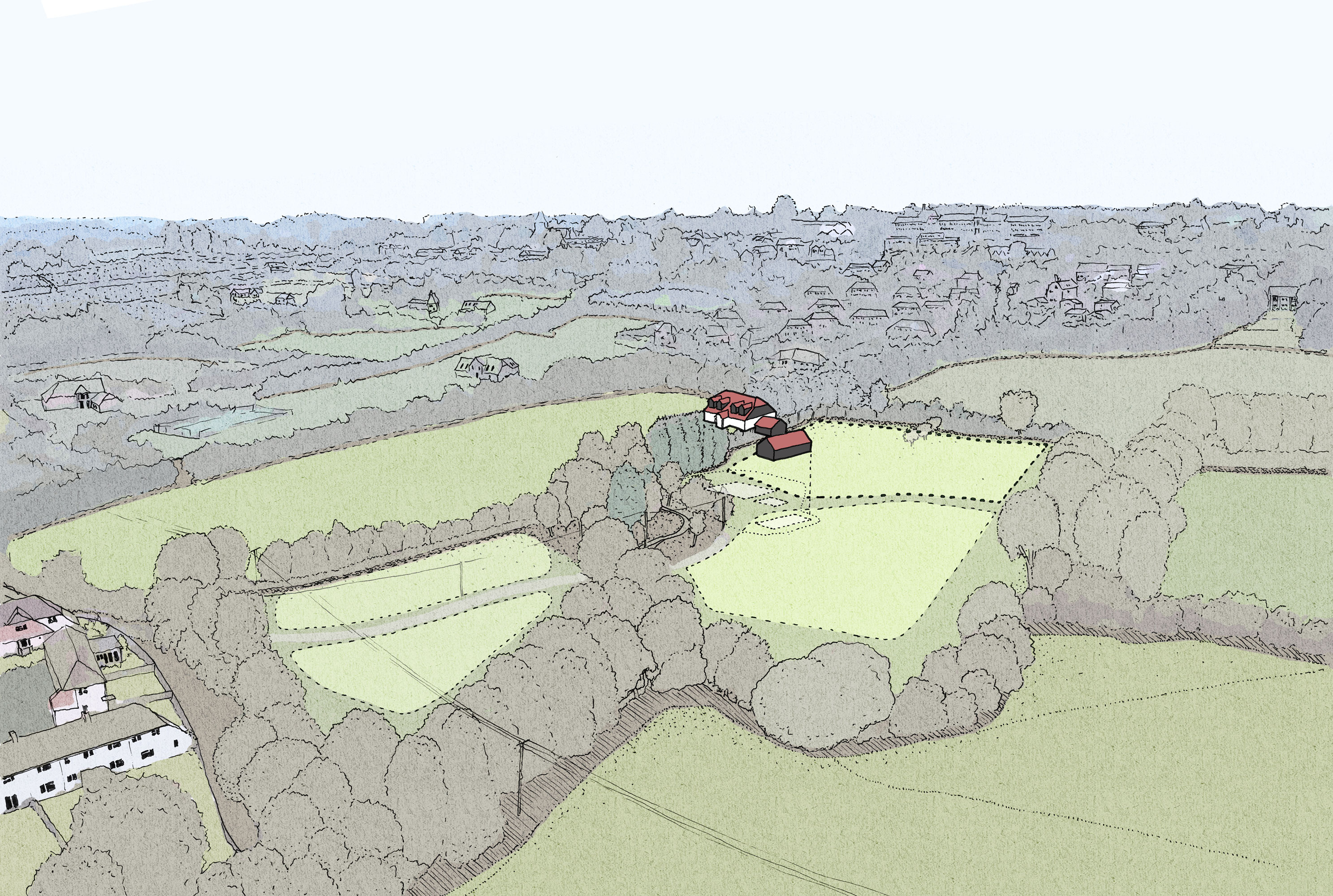 UK-2425-SOSW-South-Orchard_Existing-Aerial-Perspective-C